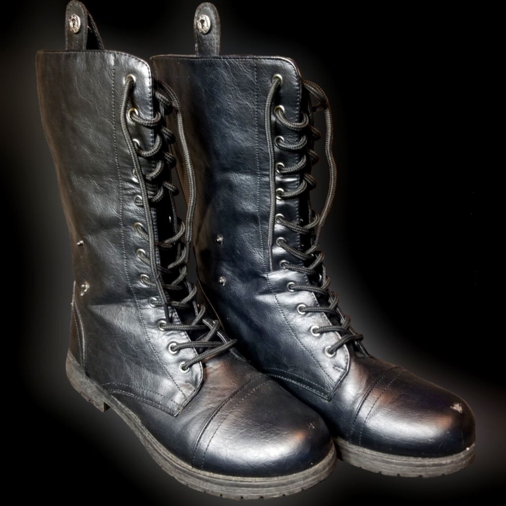 Jack Skellington Lace Up/Zipper SIZE9 Combat Boots